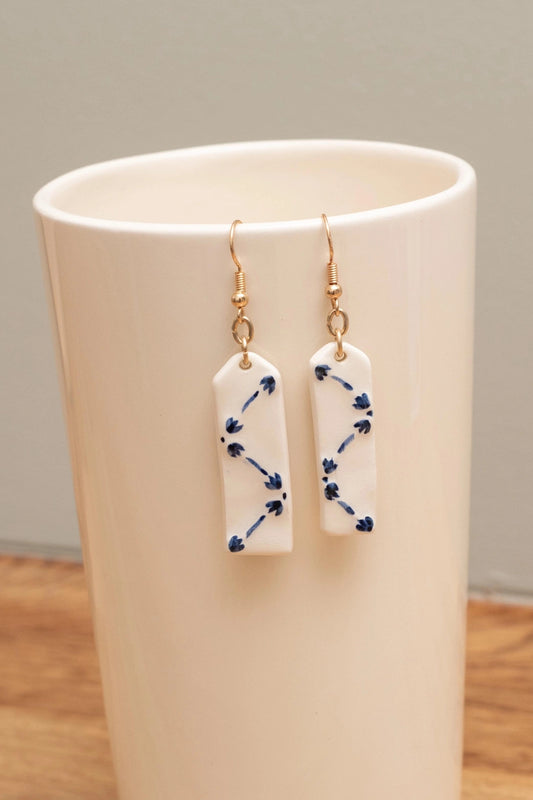 Earrings - Desvres earthenware